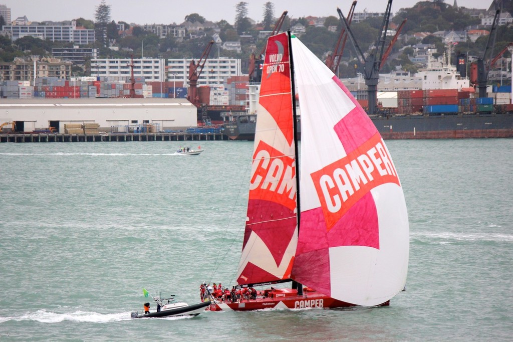 Camper on her way to win the Volvo Ocean Race - In Port Race, Auckland © Ben Gladwell http://www.sail-world.com/nz